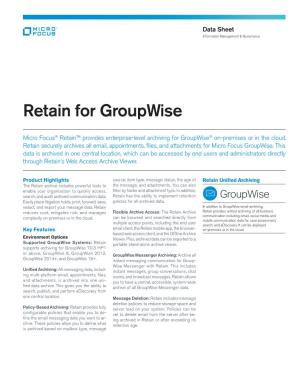 Retain for Groupwise