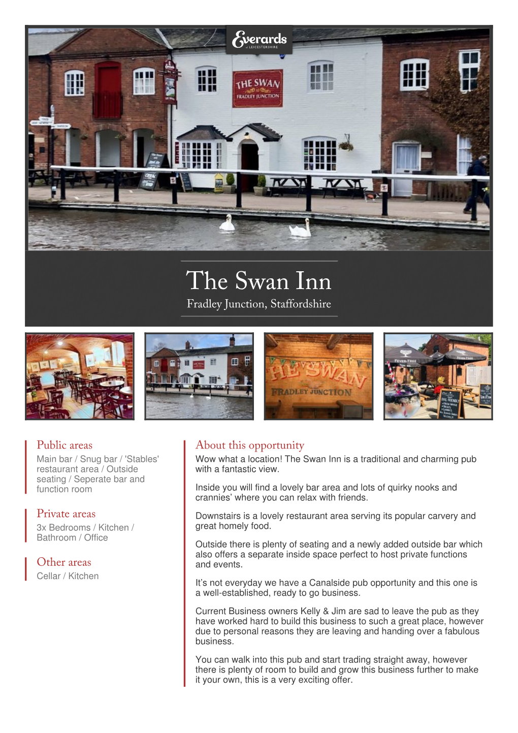 The Swan Inn in Fradley Junction, Staffordshire