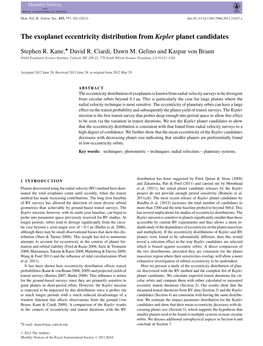 The Exoplanet Eccentricity Distribution from Kepler Planet Candidates