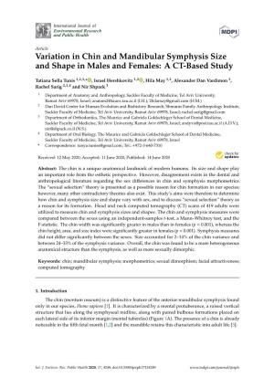 Variation in Chin and Mandibular Symphysis Size and Shape in Males and Females: a CT-Based Study