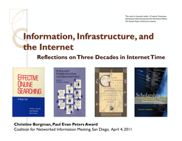 Reflections on Three Decades in Internet Time Christine Borgman