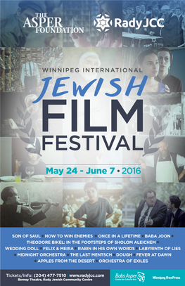 Winnipeg International Jewish Film Festival Program