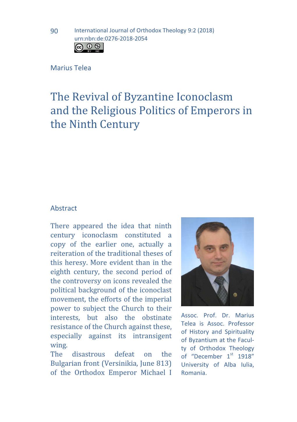 The Revival Of Byzantine Iconoclasm And The Religious Politics Of   The Revival Of Byzantine Iconoclasm And The Religious Politics Of Emperors In The Ninth Century 