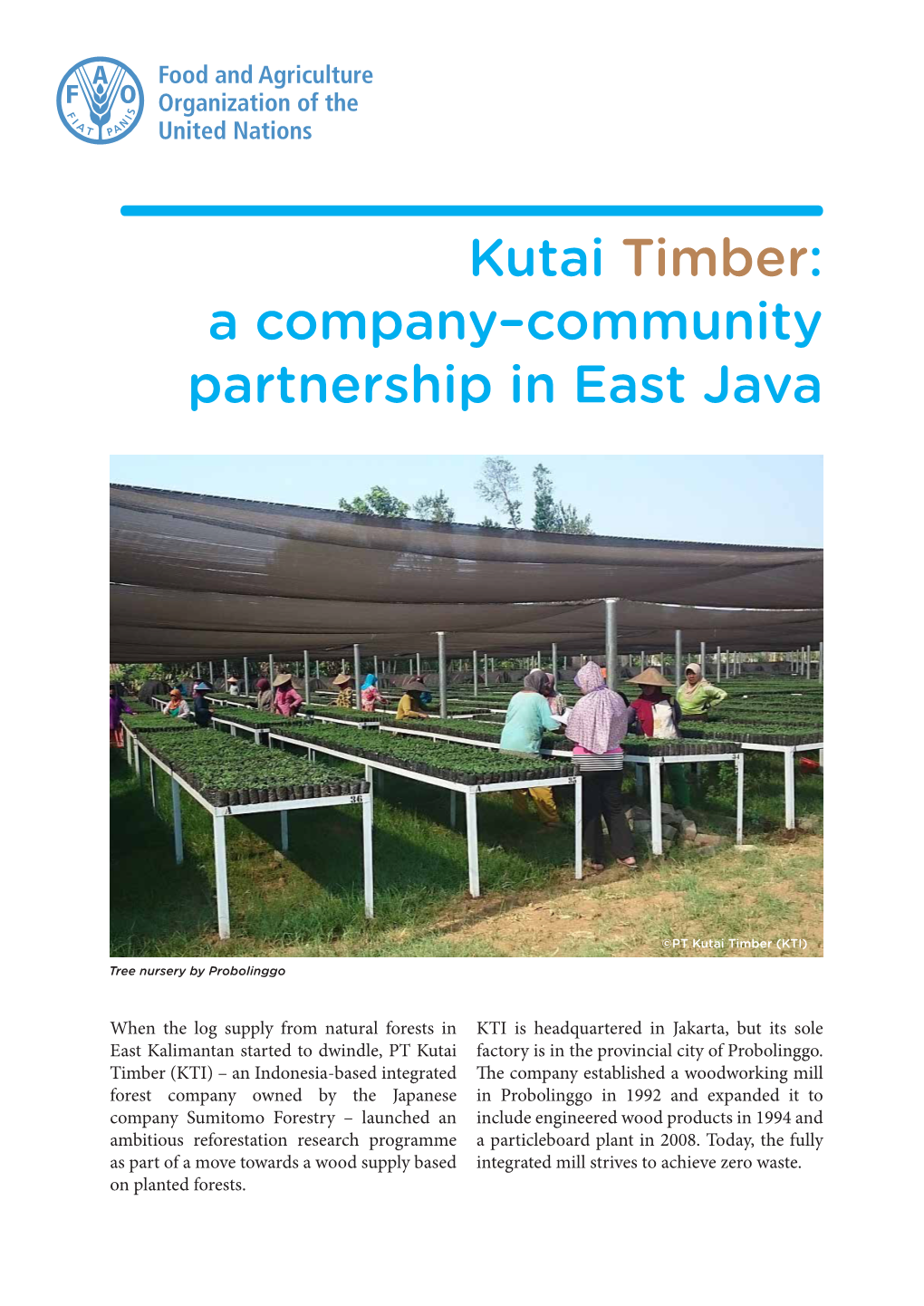 Kutai Timber: a Company–Community Partnership in East Java