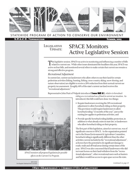 Summer, 20032003Summer, Legislative Update: SPACE Monitors Active Legislative Session