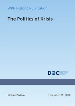 The Politics of Krisis