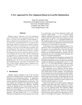 A New Approach for Tree Alignment Based on Local Re-Optimization