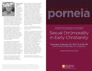 Sexual (Im)Morality in Early Christianity