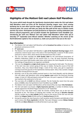 Highlights of the Mattoni Ústí Nad Labem Half Marathon