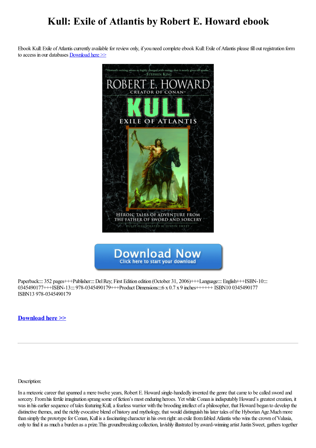 Kull: Exile of Atlantis by Robert E. Howard Ebook