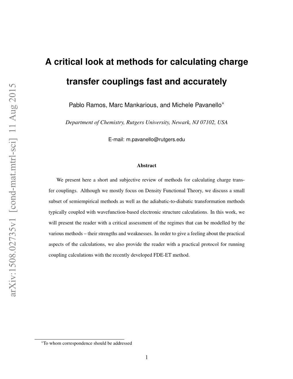 Arxiv:1508.02735V1 [Cond-Mat.Mtrl-Sci] 11 Aug 2015