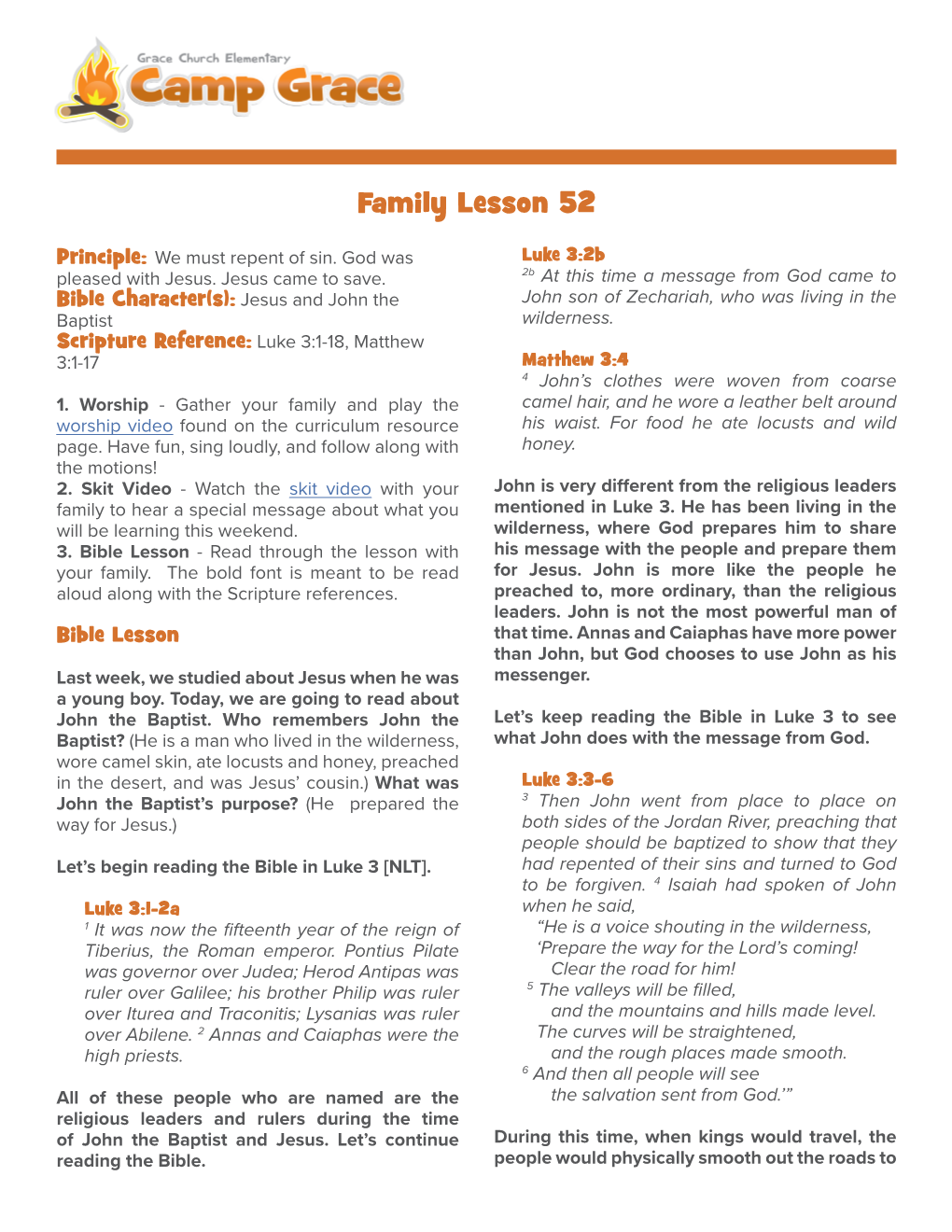 Family Lesson 52