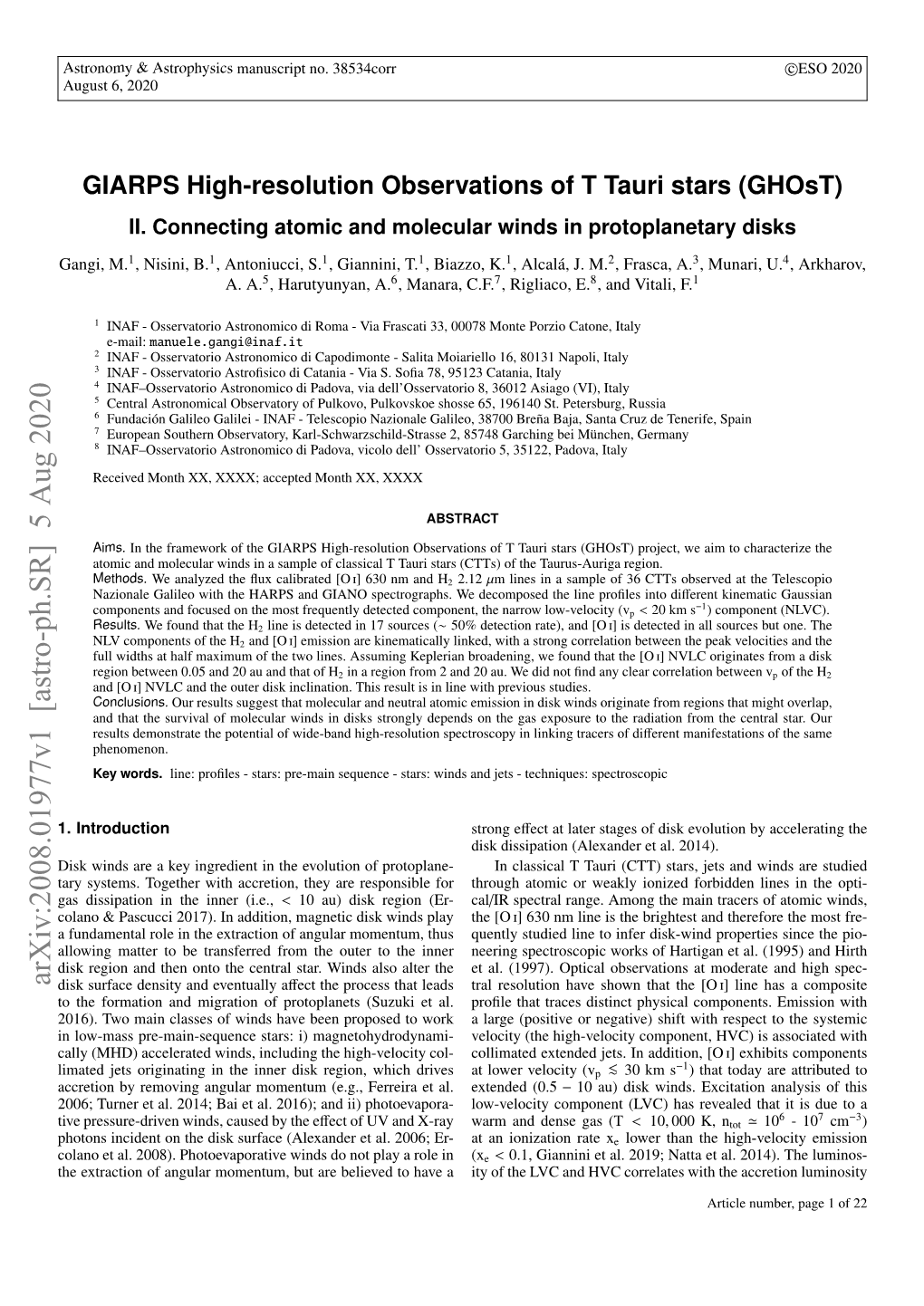 GIARPS High-Resolution Observations of T Tauri Stars (Ghost). II