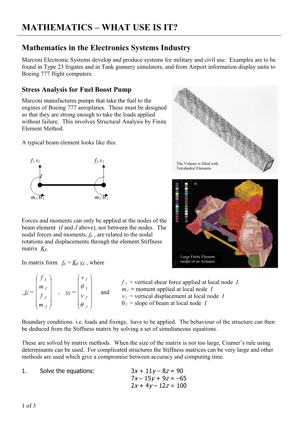 Mathematics What Use Is It