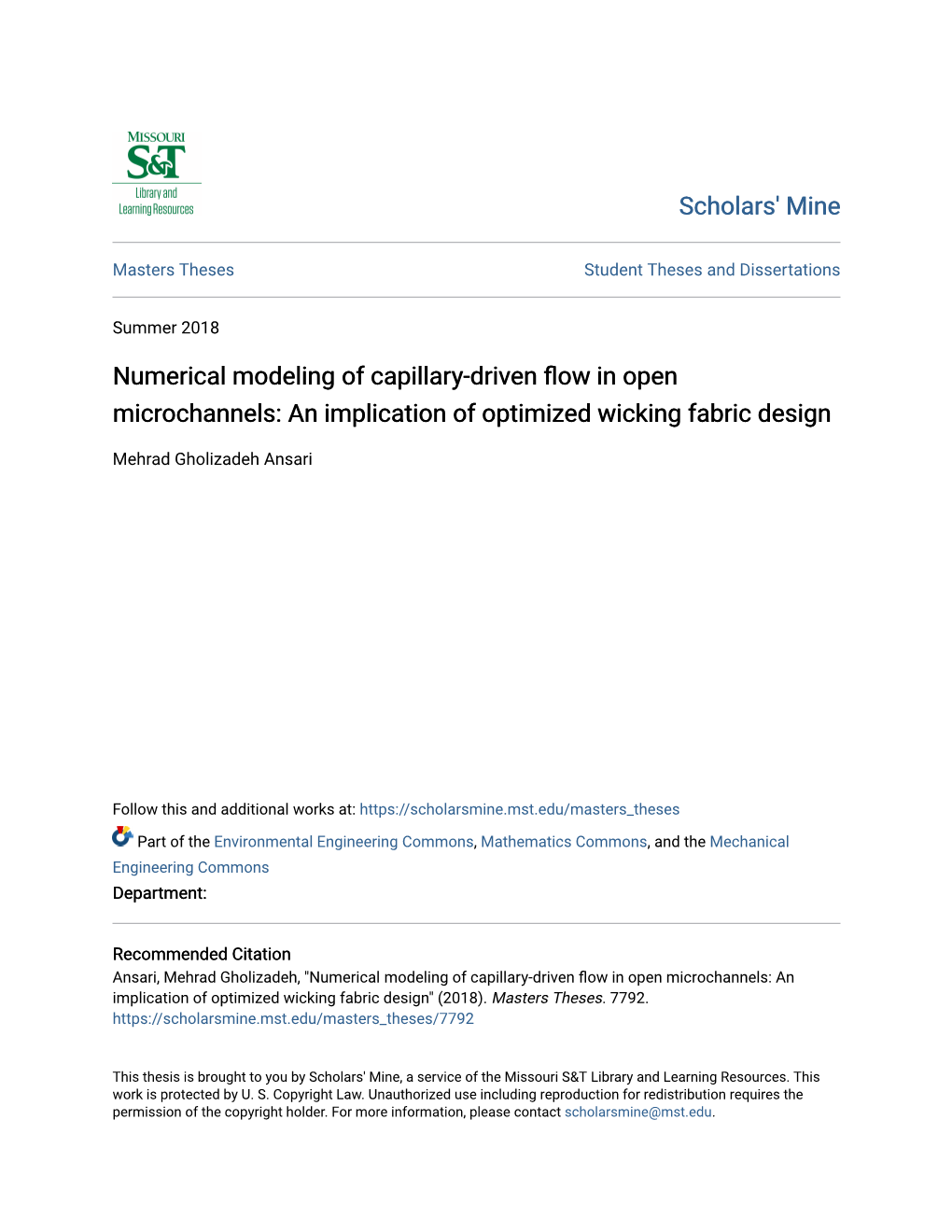 Numerical Modeling of Capillary-Driven Flow in Open Microchannels: an Implication of Optimized Wicking Fabric Design