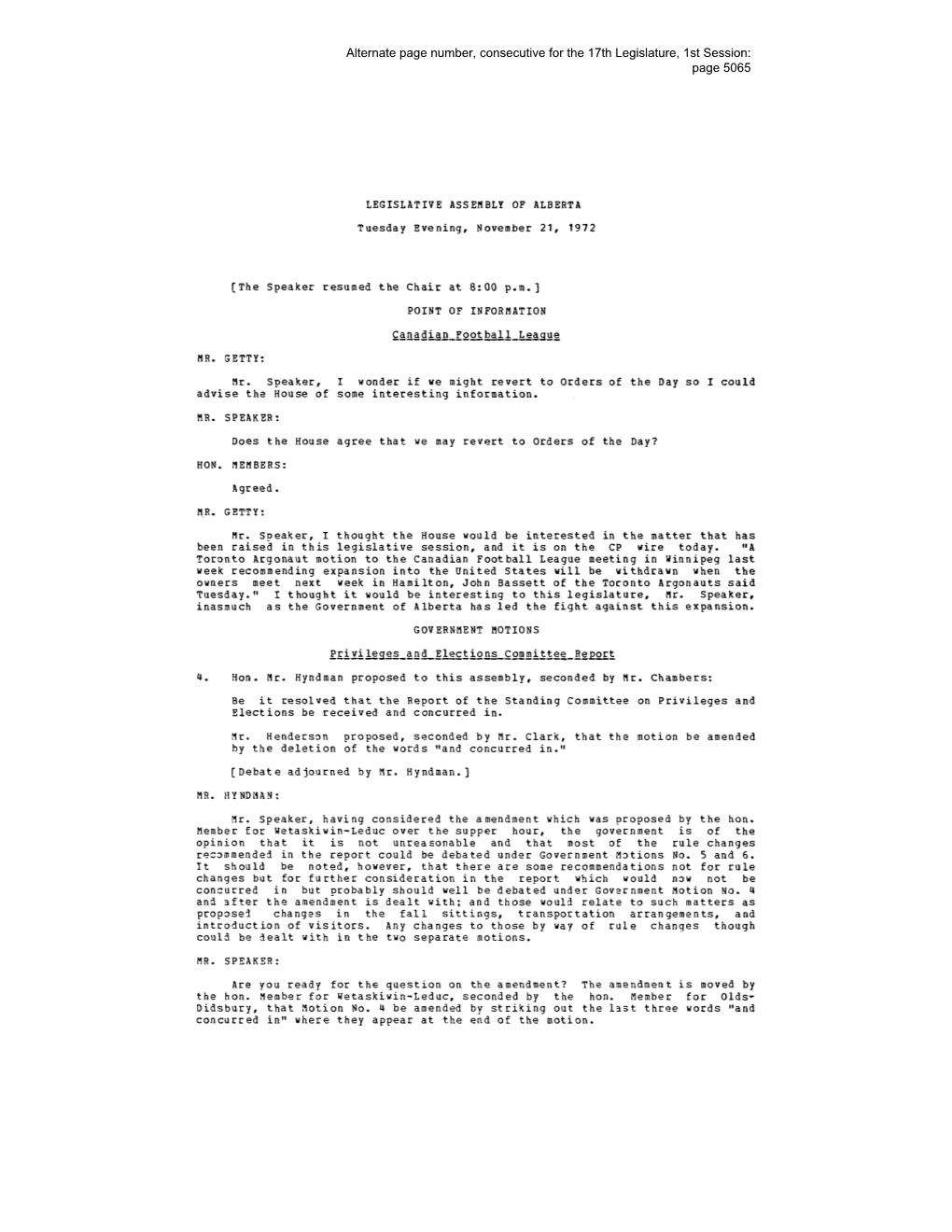 Alternate Page Number, Consecutive for the 17Th Legislature, 1St Session: Page 5065