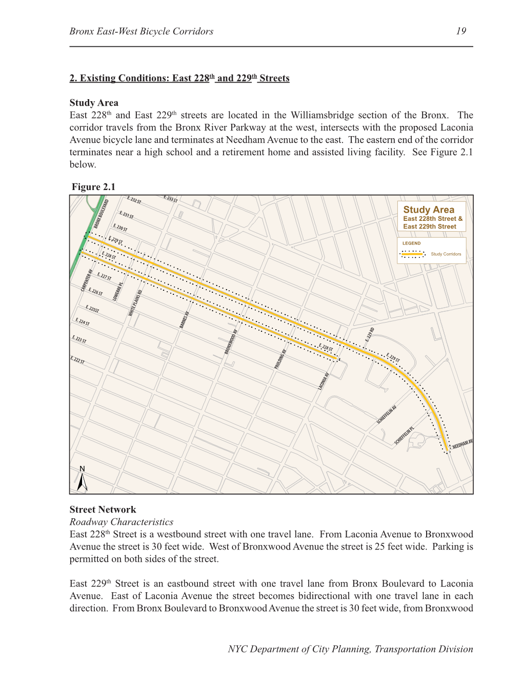 Bronx East-West Bicycle Corridors: Existing Conditions: East 228Th And