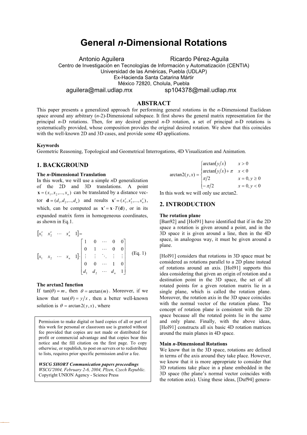 General N-Dimensional Rotations