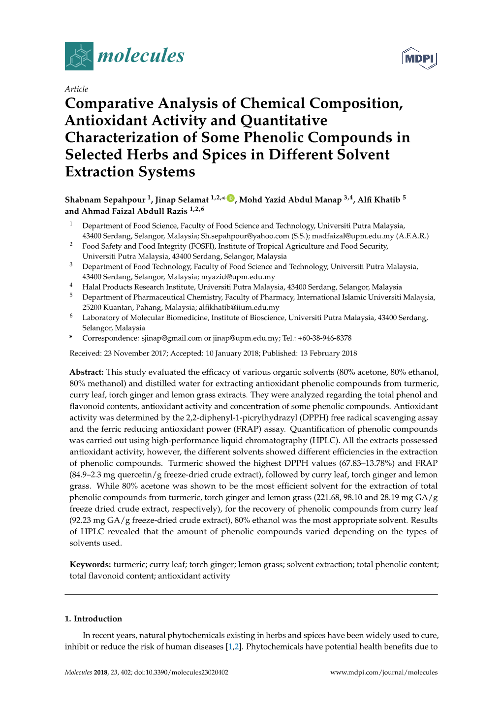 Comparative Analysis of Chemical Composition, Antioxidant Activity