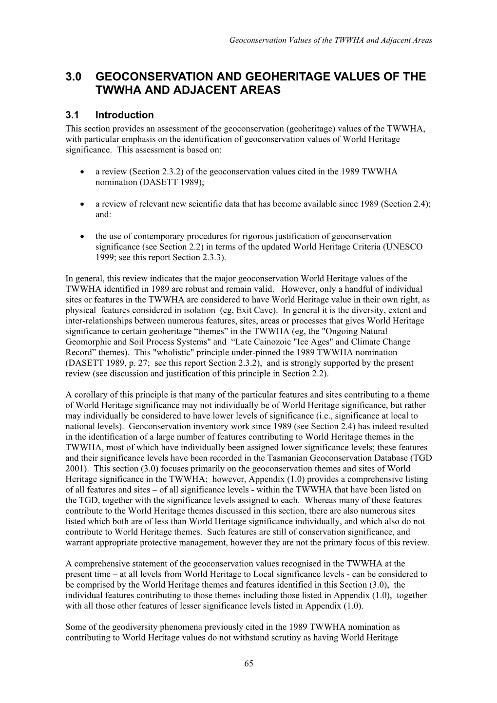 A Review of Geoconservation Values