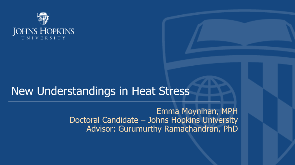 Heat Stress & Occupational Health