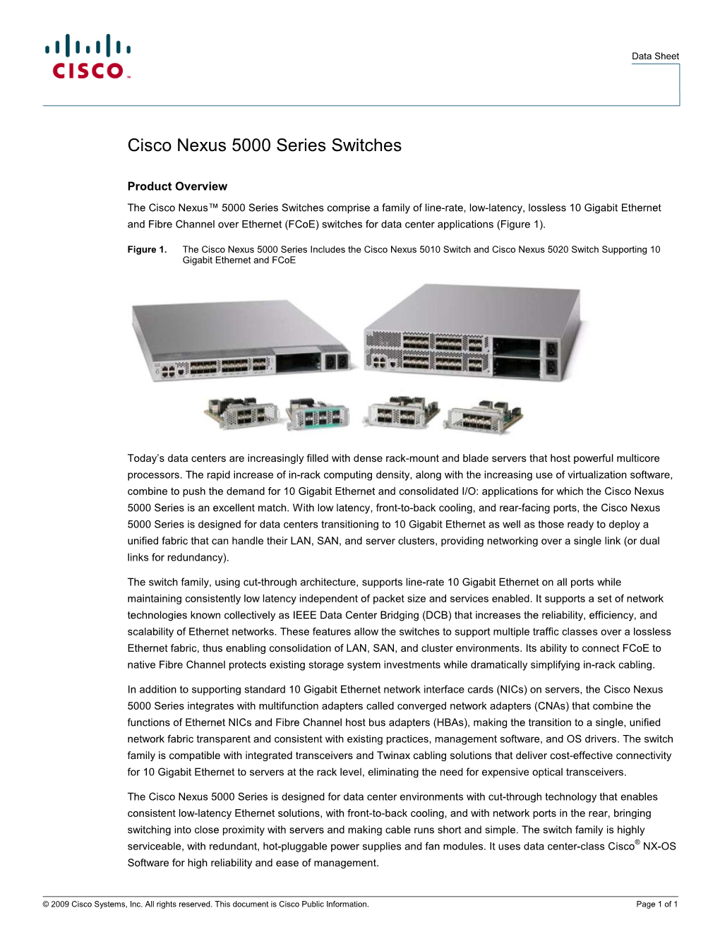 Cisco Nexus 5000 Series Switches