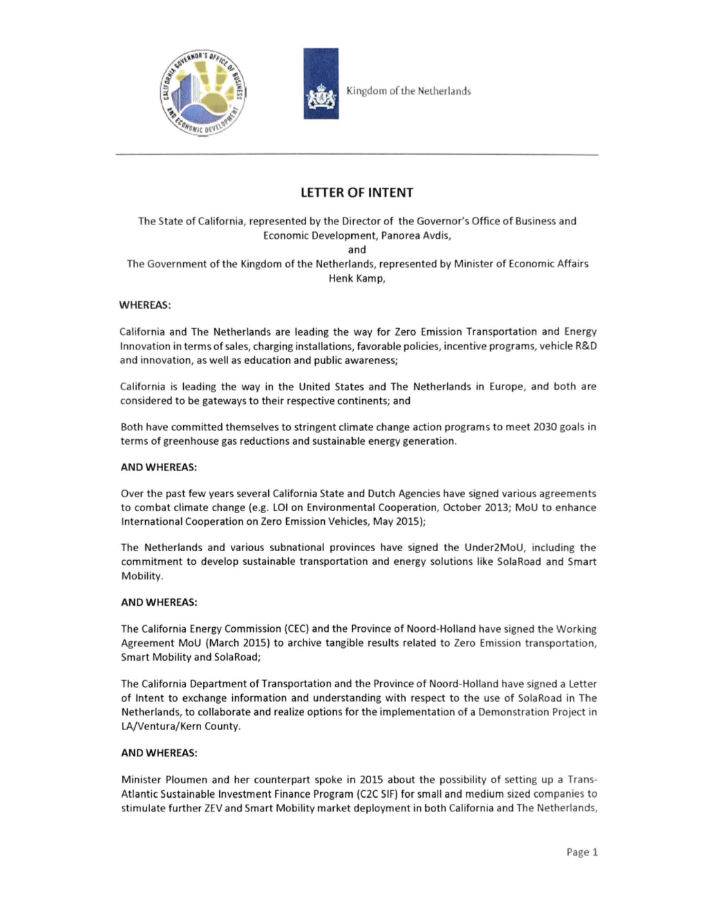 CA-Netherlands Emobility