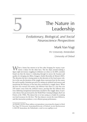 The Evolutionary Psychology of Leadership