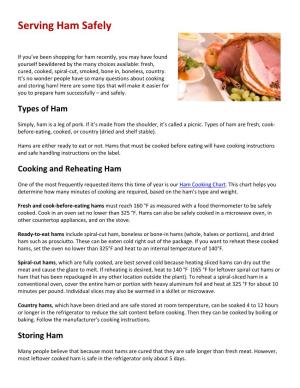 Serving Ham Safely