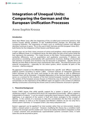 Comparing the German and the European Unification Processes
