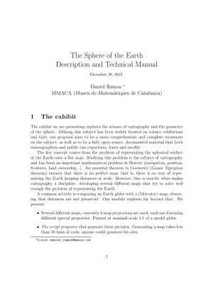 The Sphere of the Earth Description and Technical Manual