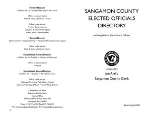 Sangamon County Elected Officials Directory