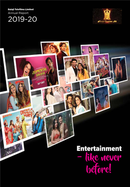 Balaji Telefilms Limited Annual Report 2019-20