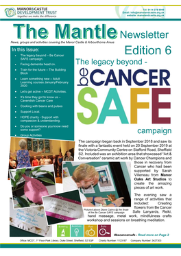 Edition 6 the Legacy Beyond – Be Cancer SAFE Campaign