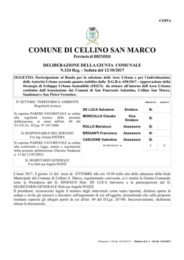 COMUNE DI CELLINO SAN MARCO Provincia Di BRINDISI