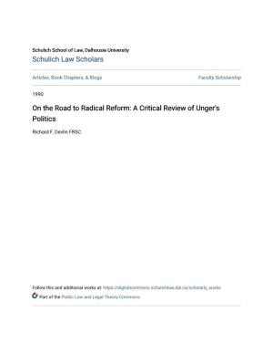 A Critical Review of Unger's Politics