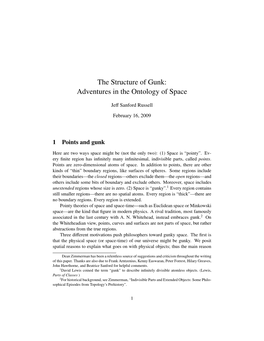 The Structure of Gunk: Adventures in the Ontology of Space
