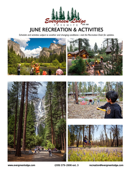 June 2019 Recreation & Activities