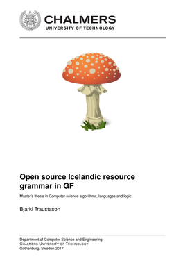 Open Source Icelandic Resource Grammar in GF