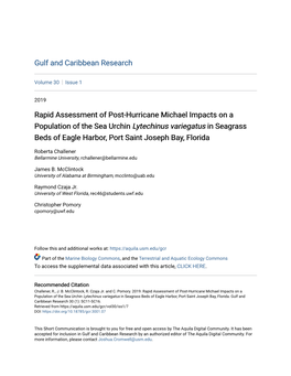 Rapid Assessment of Post-Hurricane Michael Impacts on a Population Of