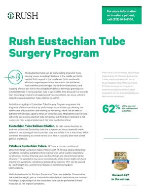 Rush Eustachian Tube Surgery Program