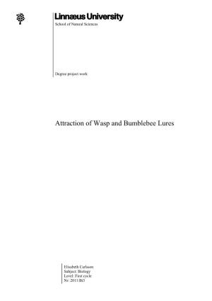Attraction of Wasp and Bumblebee Lures