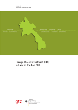 Foreign Direct Investment (FDI) in Land in the Lao PDR Imprint