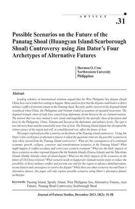 Possible Scenarios on the Future of the Panatag Shoal (Huangyan Island/Scarborough Shoal) Controversy Using Jim Dator’S Four Archetypes of Alternative Futures