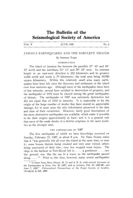 The Bulletin of the Seismological Society of America