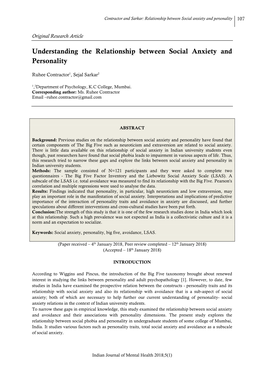 Understanding the Relationship Between Social Anxiety and Personality