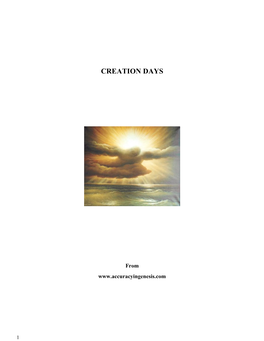 Creation Days