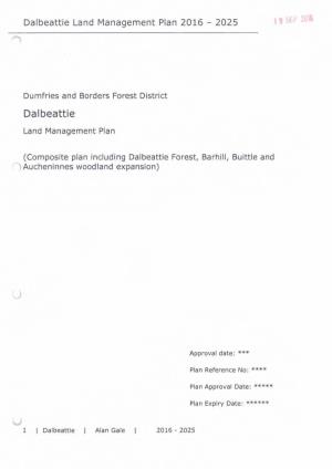 Dalbeattie Land Management Plan 2016 - 2025 , 9 Sf