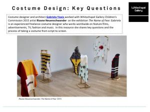 Costume Design: Key Questions
