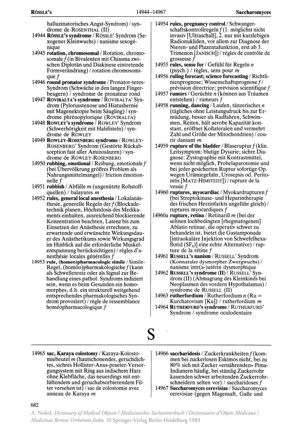 Drome De ROSENTHAL (II) 14944 Rc)SSLE's Syndrome